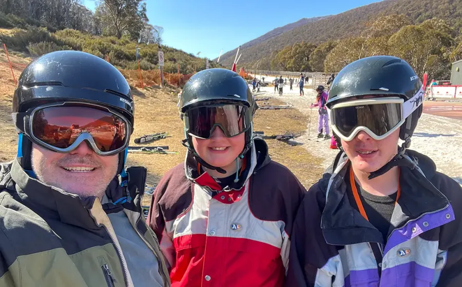 Students at ski camp