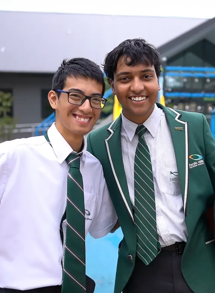 Senior school students posing for a photo at New Hope