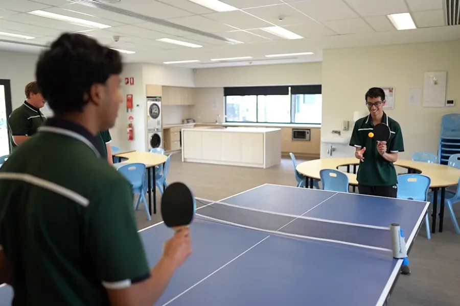 Playing pingpong at New Hope