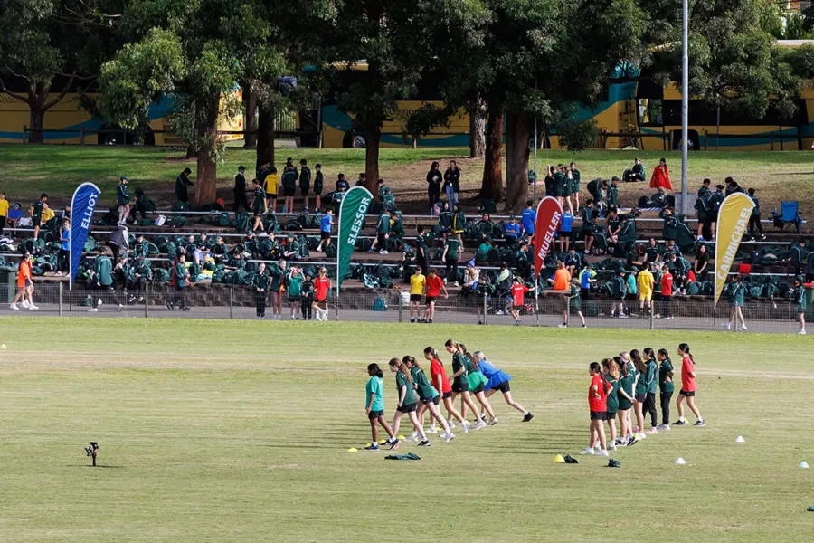 Students taking part in mainstream school athletics carnival